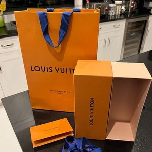 Luis Vuitton shopping bag and box